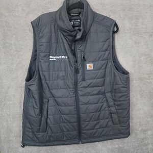 Carhartt Mens Rain Defender Vest XL Relaxed Fit Quilted Full Zip Water Resistant